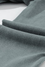 Dark Grey Vintage Wash Ribbed Leggings - Classyfashion24.com