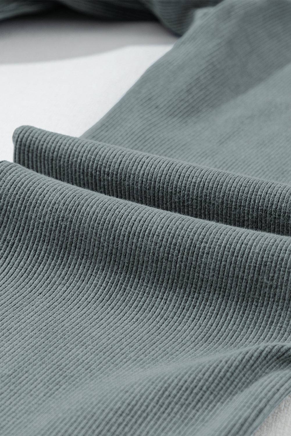 Dark Grey Vintage Wash Ribbed Leggings - Classyfashion24.com