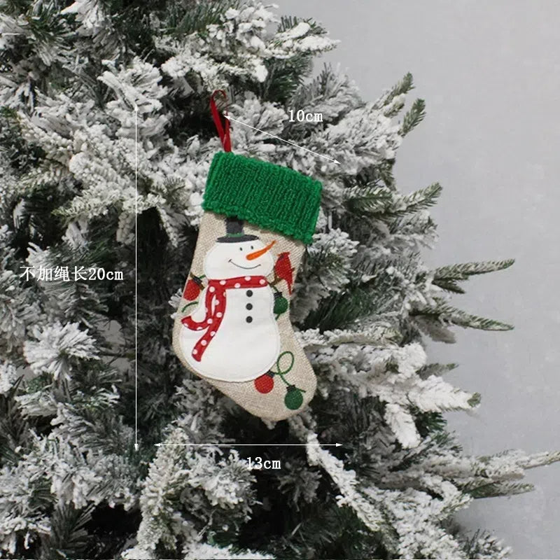 Snowman Christmas Tree Sock Pendants
