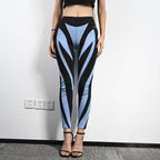 High-Waisted Spliced Elastic Waistband Leggings - Classyfashion24.com