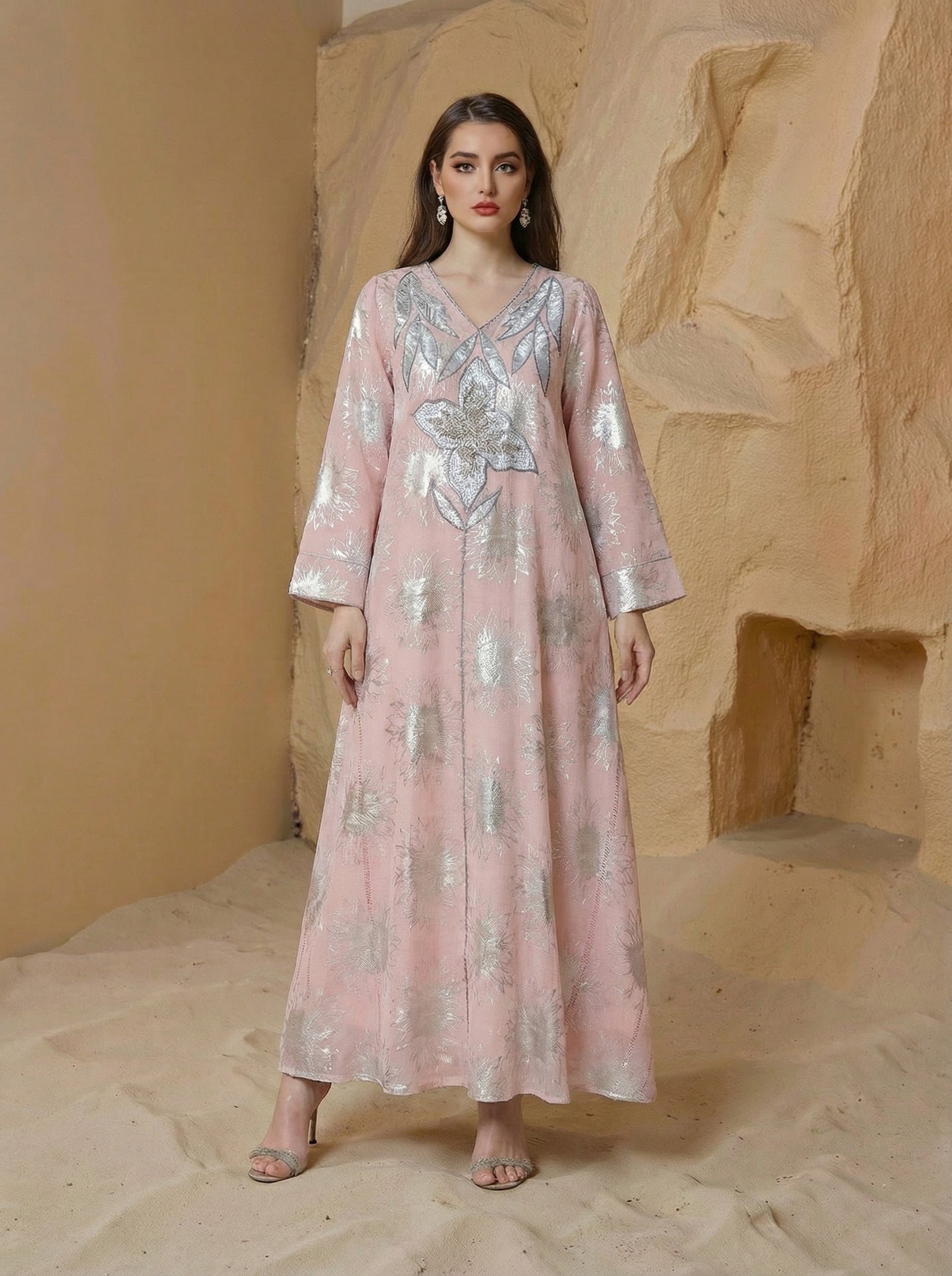 New Middle Eastern Dress Women Long Robe Dubai Abaya Muslim Dress Abaya Arabic Long Robe - Classyfashion24.com