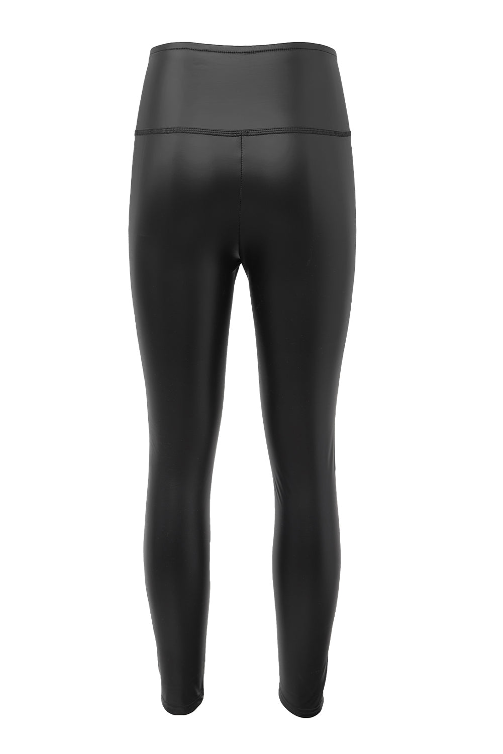 Black Faux Leather High Waist Leggings – Slim Fit Chic Trousers