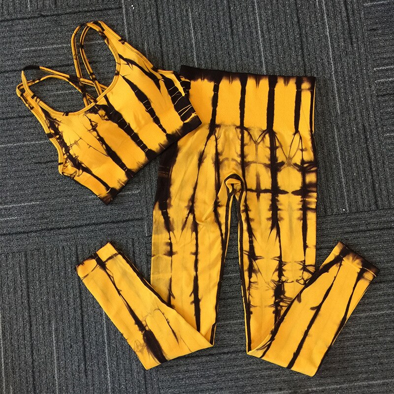Seamless Tie-Dye Yoga Set for Women