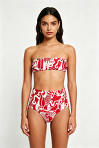 Separate Bikini Set Sexy Printed Multi-color Strapless Swimwear - Classyfashion24.com