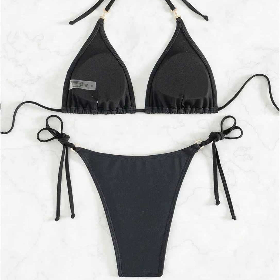 Sexy Thin Bikini Set Women's Three-Piece Strappy Separated Swimsui Swimwear - Classyfashion24.com