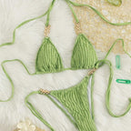Swimwear  Female  Neckline Tie Sexy Two-Piece Three-Point Design - Classyfashion24.com