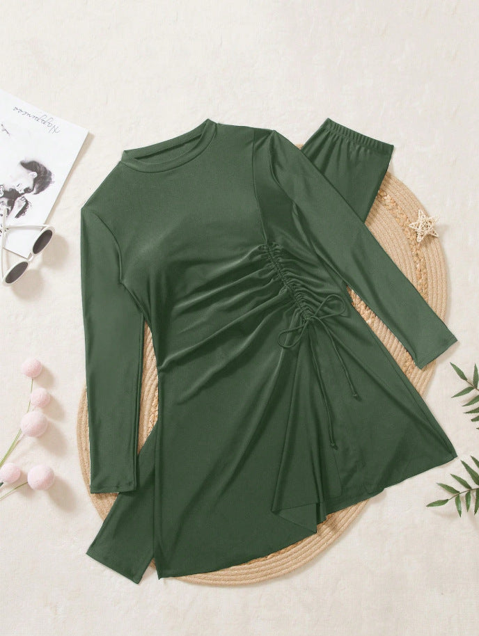 Women's two-piece swimsuit set with long sleeves - Classyfashion24.com