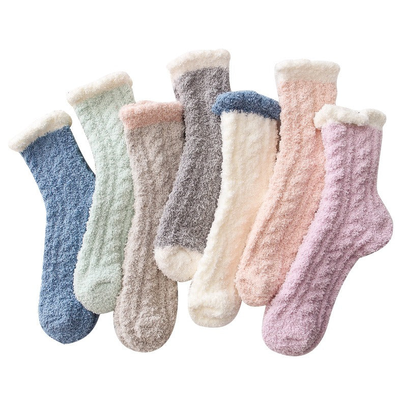 Coral Plush Kids Winter Floor Socks - Classyfashion24.com