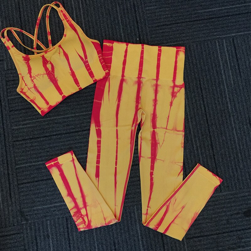 Seamless Tie-Dye Yoga Set for Women
