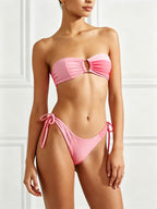 Sexy High-Waisted Spliced Bikini Two-Piece Swimwear Set for Women - Classyfashion24.com