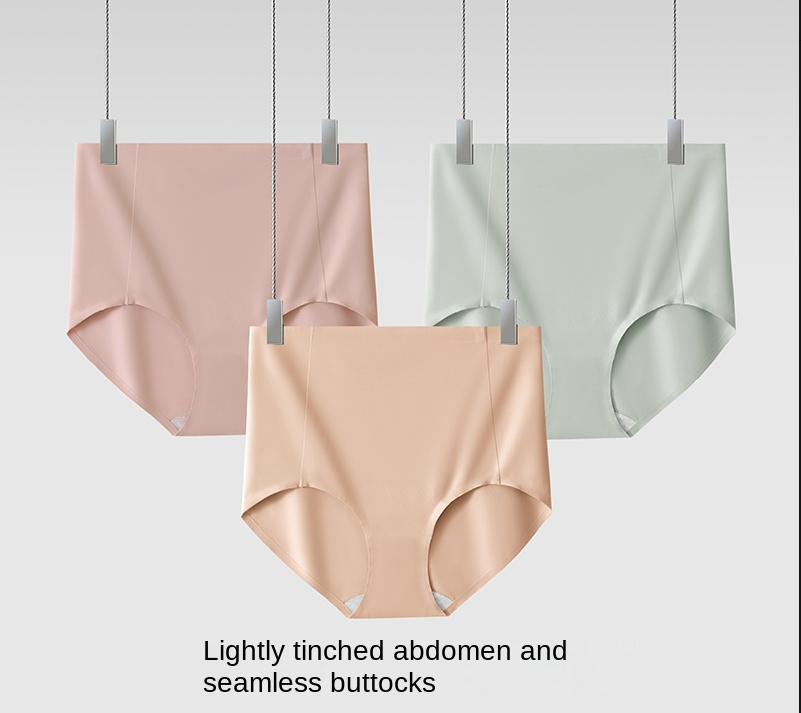 Cotton Antibacterial Breathable Quick-Dry Cooling Seamless High-Waisted Tummy-Control Women's Underwear - Classyfashion24.com