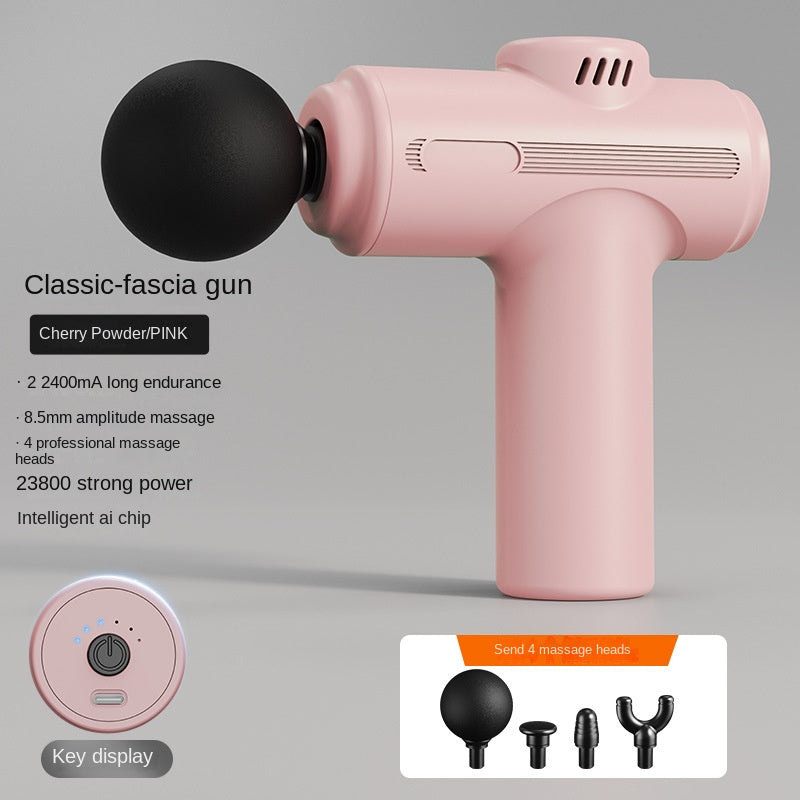 Mini Portable Massage Gun with 4 Heads