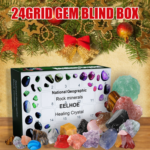 24 Grid Ore Blind Box, Green Christmas Surprise Guess Small Gift