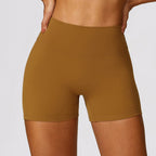 High-Waisted Tummy Control Yoga Shorts – Peach Lift Booty Fitness Shorts