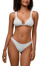 Solid color shoulder strap bikini women's swimsuit bikini - Classyfashion24.com