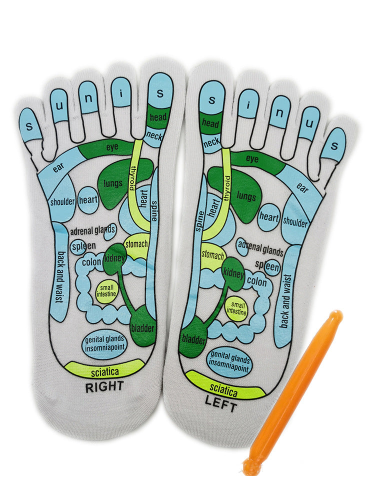 Five-Finger Cotton Massage Socks