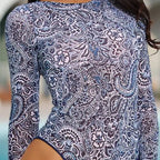 One-Piece Swimsuit Long Sleeve Sexy Fitted Women's Swimwear - Classyfashion24.com