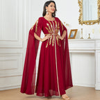 Fashion Evening Dress Arabic Women's Long Robe Extra Long Sleeve Muslim Dress - Classyfashion24.com