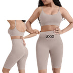 Sports Fitness Waist-Cinching Hip-Lifting Abdominal Support Pants Set - Classyfashion24.com