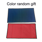 Heavy Duty Folding Utility Wagon – Collapsible cart in blue and red colors, designed for all-terrain use at gardens and beach