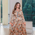 Muslim Printed Long Robe Loose Abaya Middle East Saudi Dubai Long Dress - Classyfashion24.com