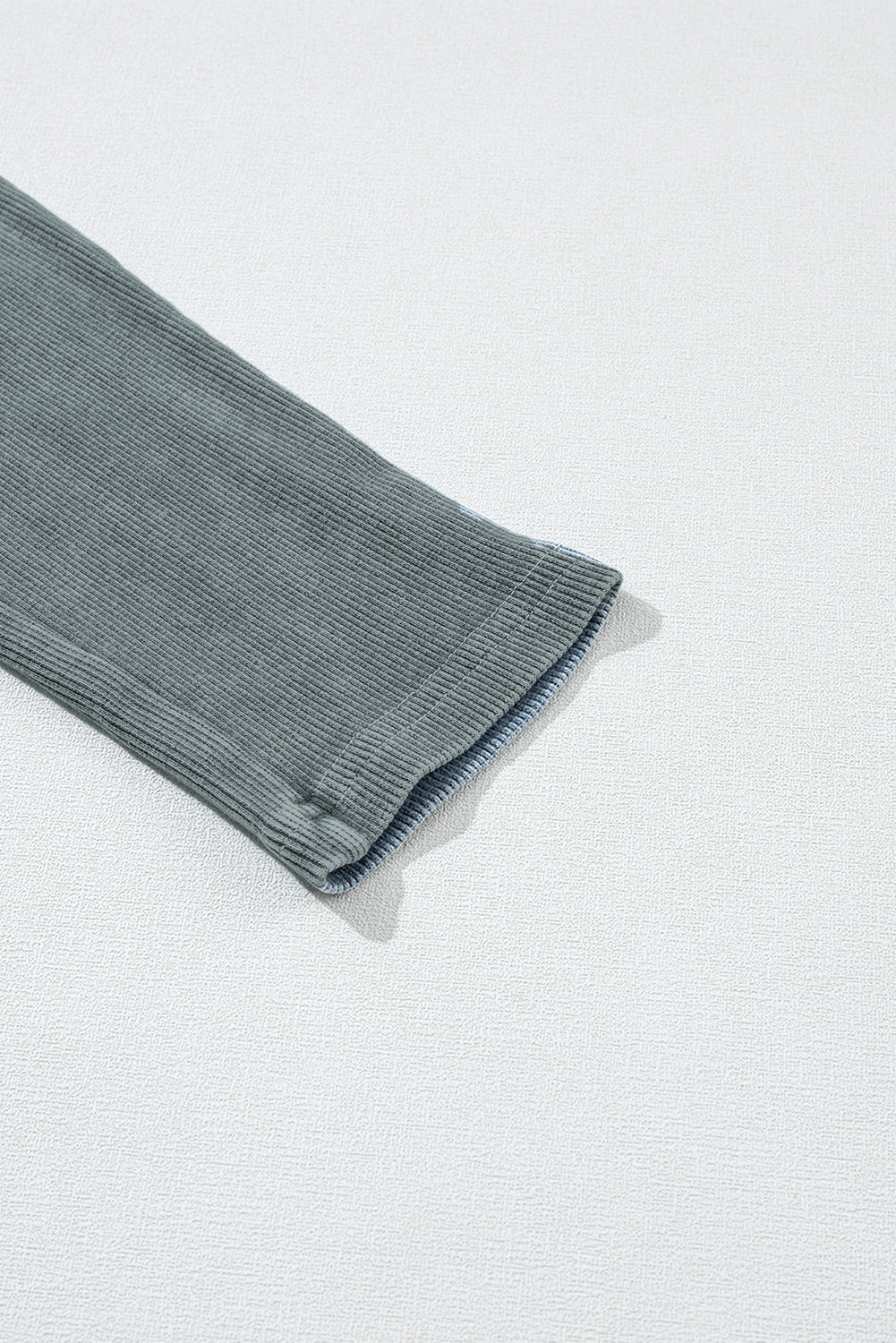 Dark Grey Vintage Wash Ribbed Leggings - Classyfashion24.com
