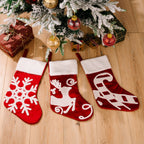 Snowflake Christmas Socks Gift Bags