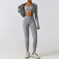 Tight yoga suit, nude quick drying exercise set, slimming fitness suit - Classyfashion24.com