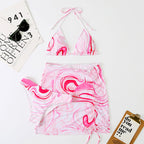 Printed triangle strap bikini - Classyfashion24.com