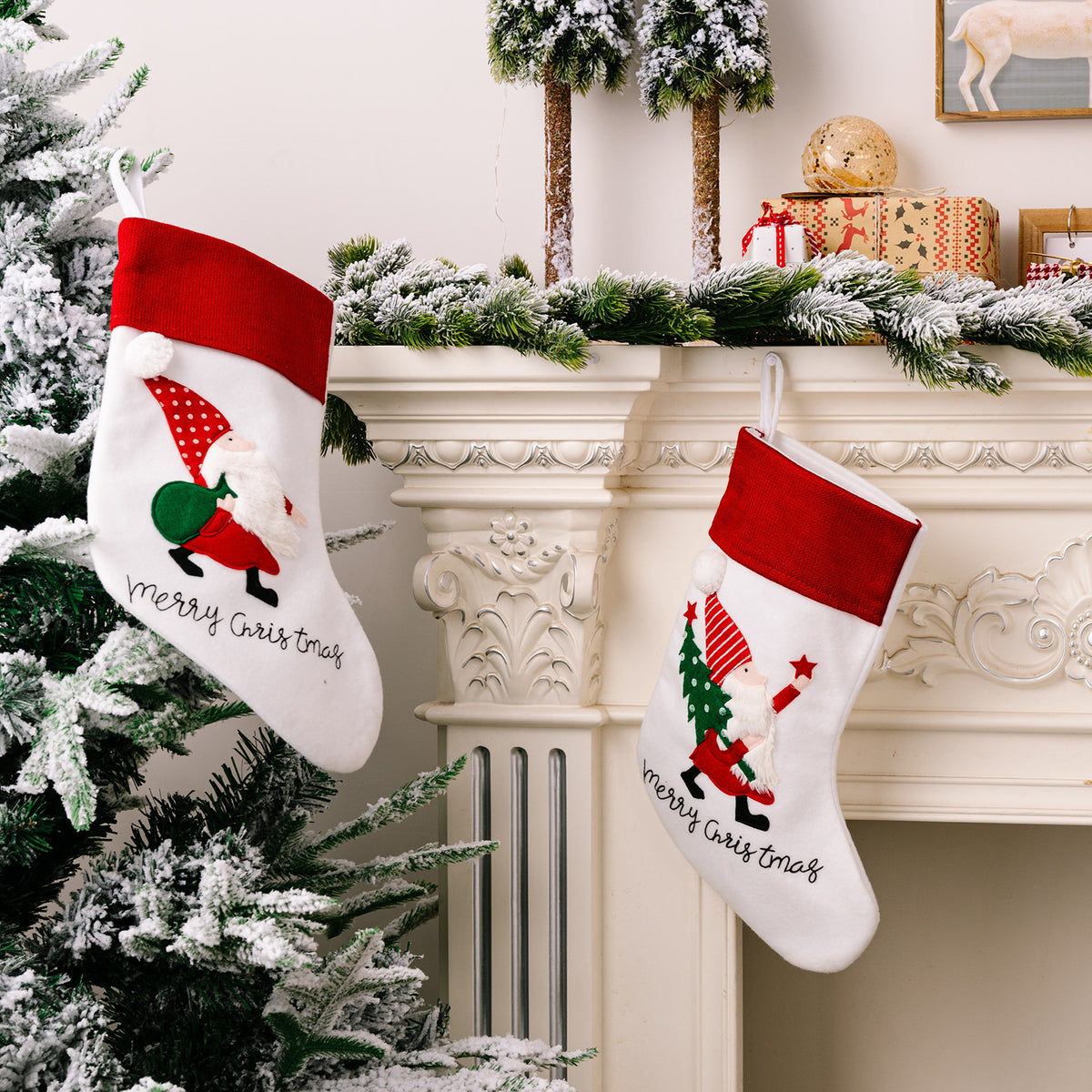 Santa Claus Christmas Socks Gift Bags - Classyfashion24.com