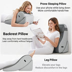 Large Memory Foam Reading Pillow - Adjustable Bed Backrest for Gaming, TV, Work & Relaxation - Classyfashion24.com