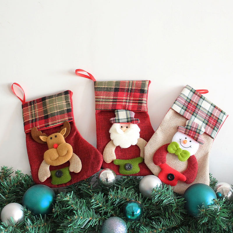 Santa Claus Christmas Tree Sock Pendant