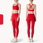 2-Piece Yoga Set with Sports Bra & Leggings - Classyfashion24.com