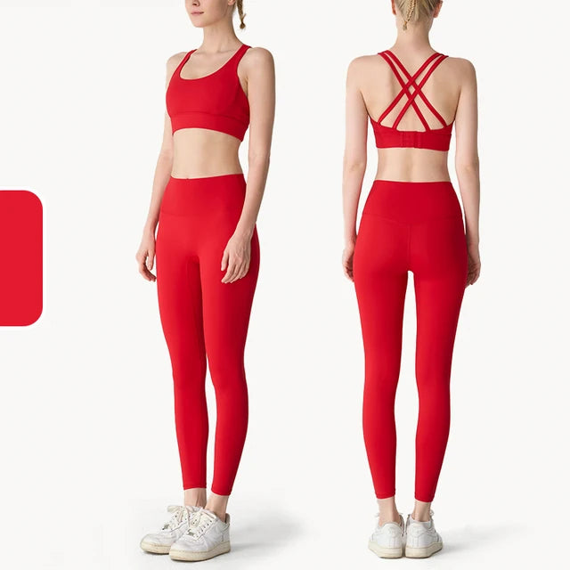 2-Piece Yoga Set with Sports Bra & Leggings