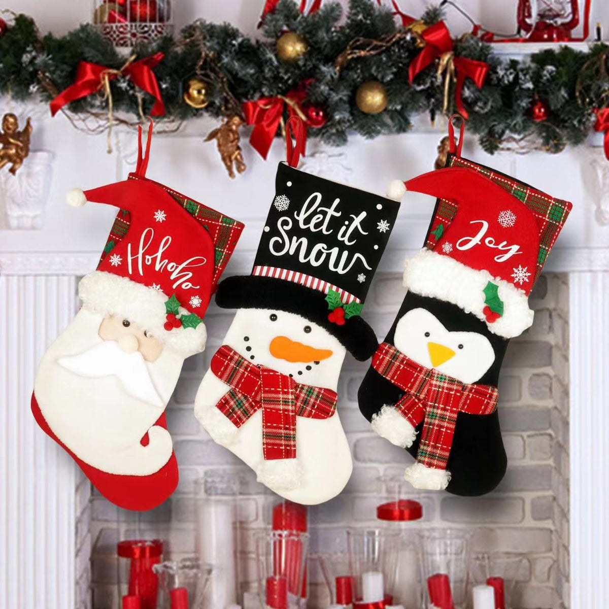 Christmas Socks Gift Bag Gift Socks Christmas Tree Pendant Candy Bag - Classyfashion24.com