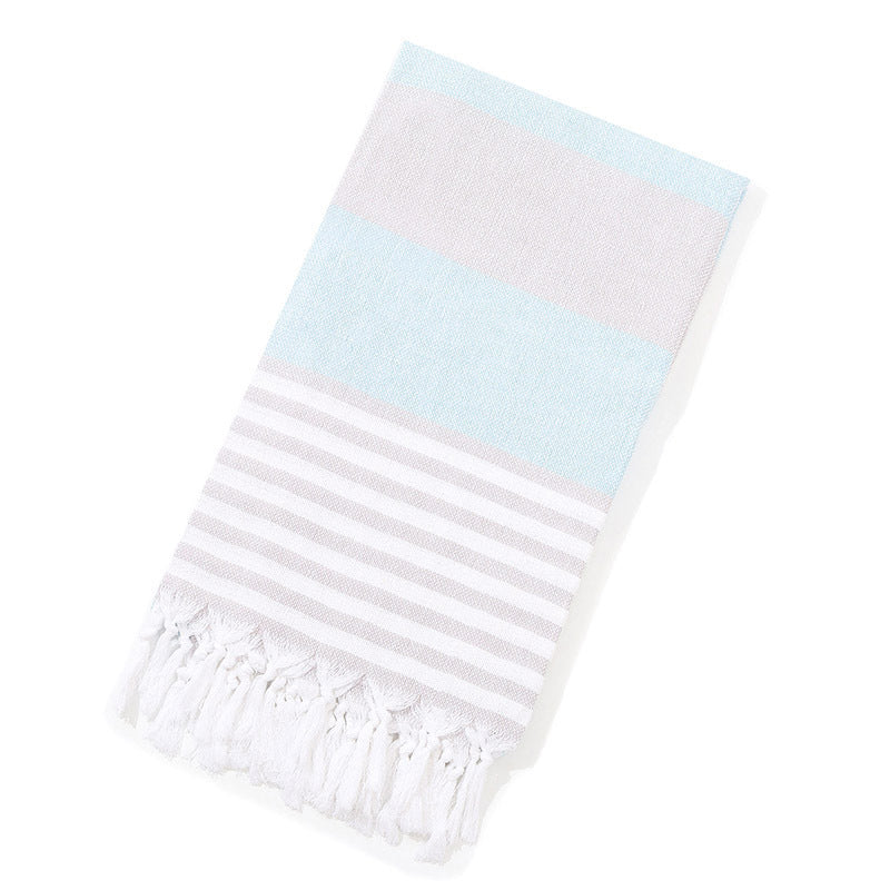 Turkish Striped Fringe Beach Towel – Quick Dry