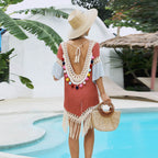 Hollow Crochet Beach Cover-Up Dress