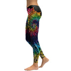 Mandala Flower Leggings – 3D Printed Gradient High Waist Fitness Pants