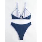 Pit stripe split bikini - Classyfashion24.com