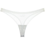 Transparent ice silk low waist G-string briefs from classyfashionz, featuring seamless design and minimal coverage.