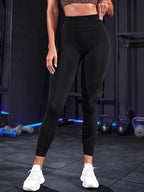 High Waist Active Leggings – Black