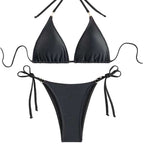Sexy Thin Bikini Set Women's Three-Piece Strappy Separated Swimsui Swimwear - Classyfashion24.com