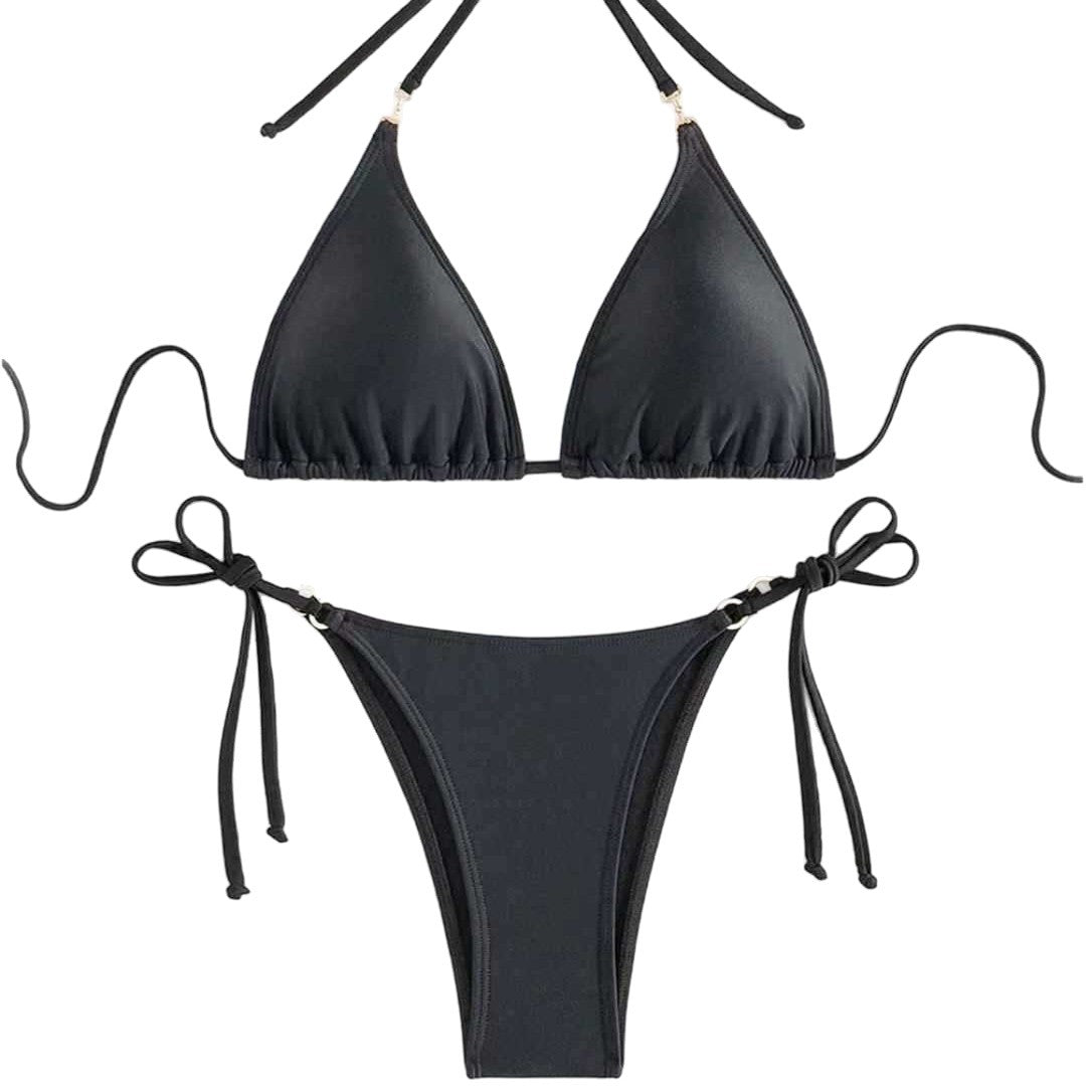 Sexy Thin Bikini Set Women's Three-Piece Strappy Separated Swimsui Swimwear - Classyfashion24.com