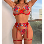 Embroidered Lingerie Garter Set for Women - Classyfashion24.com