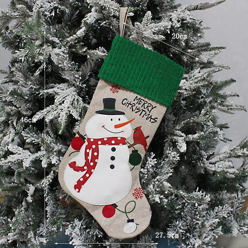 Snowman Christmas Tree Sock Pendants