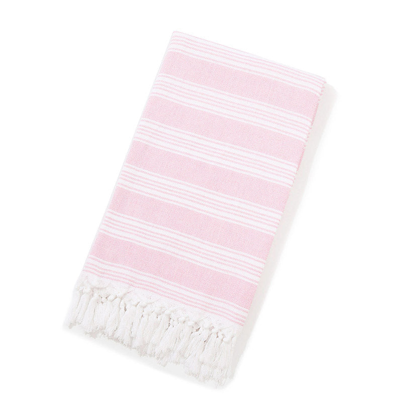 Turkish Striped Fringe Beach Towel – Quick Dry