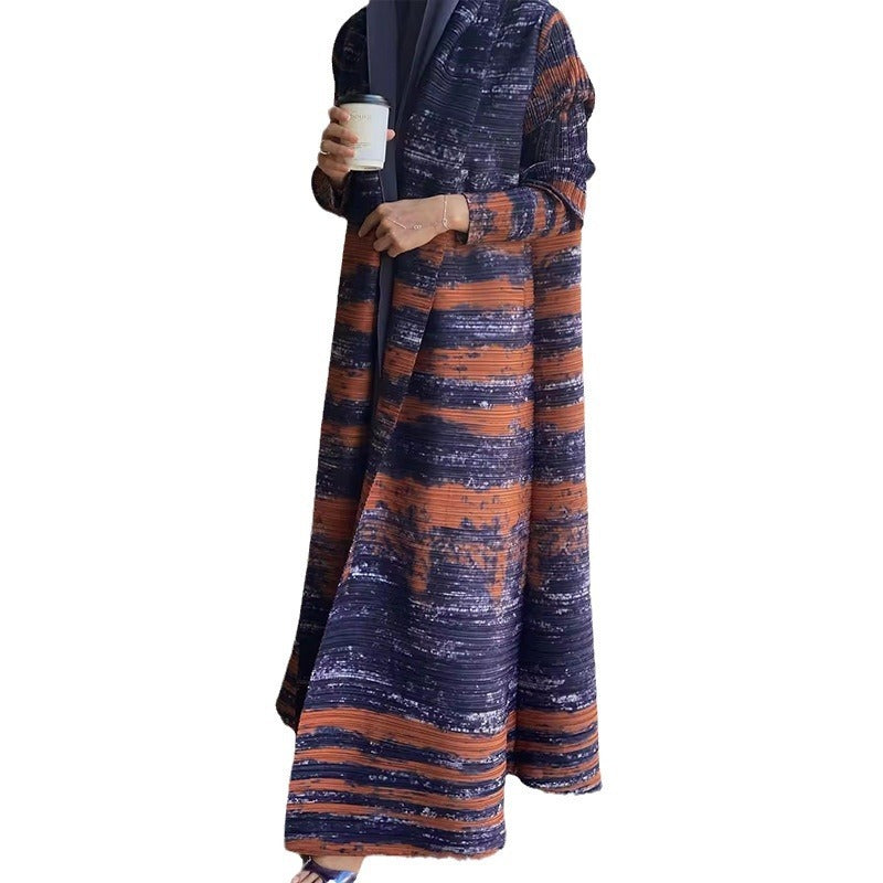 Printed plus size dress for women Middle Eastern Muslim fashion cardigan robe - Classyfashion24.com