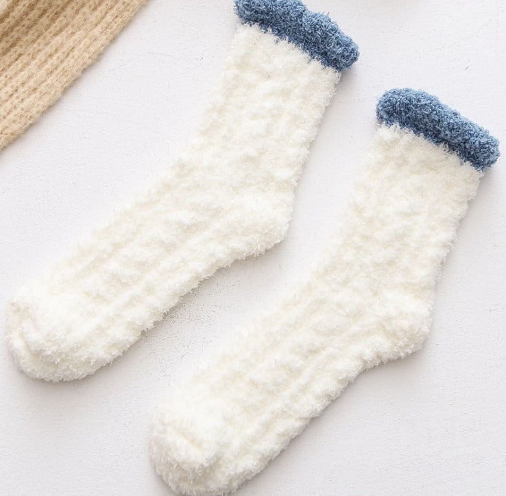 Coral Plush Kids Winter Floor Socks