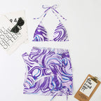 Printed triangle strap bikini - Classyfashion24.com