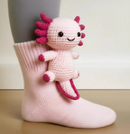 Women's Cute Sloth Pattern Thick & Warm Winter Knit Socks in light pink with a playful sloth design.